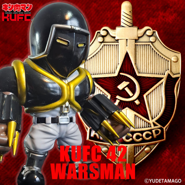 赤い背景の戦士フィギュアと盾